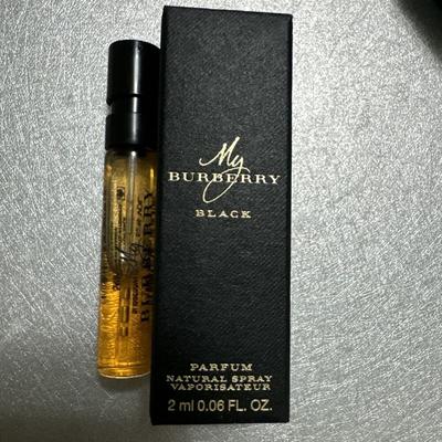 Burberry Bath & Body | 1 Sample Vial My Burberry Black For Women Perfume 0.06 Oz 2 Ml Parfum Mini Spray | Color: Black | Size: Os