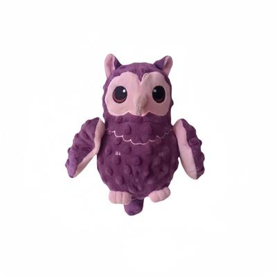 TEMU Interactive Cartoon Owl Plush Dog Toy With Squeaker - Durable Polyester Pet Toy For All Breed Sizes, Ideal For Teeth Grinding And Auditory Stimulation