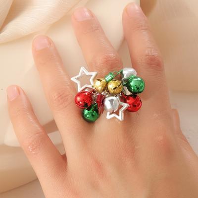 TEMU Adjustable For Women - Bell & Star Charms, Zinc Alloy, Gift