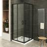 LANABLACK+ Cabine douche H 185 cm porte coulissante transparent 85 x 85 cm