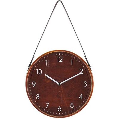 Beliani - Wanduhr Braun mit Gold ø 26 cm im Retro Look Rund Klassisch für Küche Image