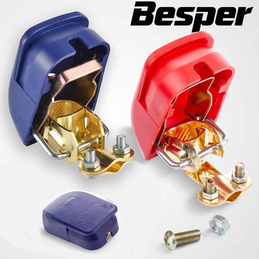 Connettori terminali batteria Negativi e positivi 1 paio di piastre Connettore per auto a sgancio rapido Morsetti batteria Clip per montanti superiori