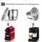 Caffè in capsule riutilizzabili in acciaio inossidabile per uso alimentare compatibile con la macchina da caffè Nespresso Linea originale con anello di dosaggio