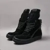 Freizeit schuhe Männer High-Top-Trainer ro Schnürung Qualität Geo basket Sneakers schwarz Wildleder