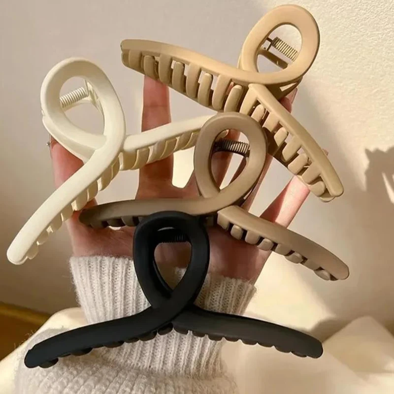 2/4Pcs Frauen Haar Klaue Clip Kreuz Matte Haarnadel Mode Grips Große Haar Klaue Krabben Clips Mädchen Koreanische haar Zubehör Image