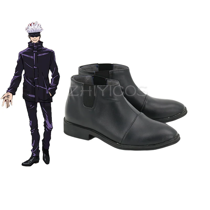 Neue Anime Jujutsu Kaisen Cosplay Schuhe Gojo Satoru Schuhe Schwarze Stiefel Frauen Männer Karneval Halloween Schuhe Größe 35-48