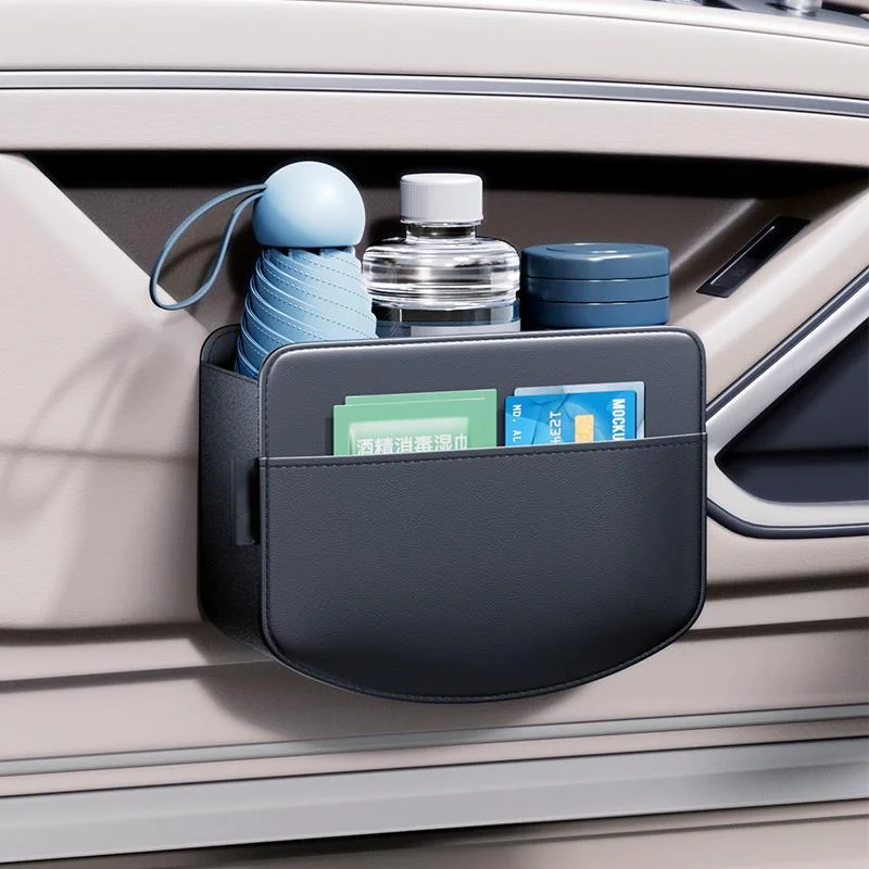 Auto Tür Mülleimer Leder Innen Tür Panel Lagerung Box Auto Müll Tasche Sitz Zurück Tasse Halter Karte Tasche Lagerung Zubehör