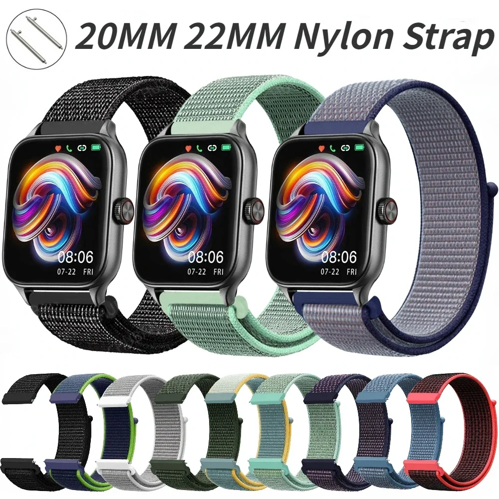 20mm 22mm Nylons ch laufen band für amazfit gts4/2/3/3pro/2e/gts2 mini/gtr 4 42mm/47mm/gtr2/2e/stratos Gürtel armband amazfit bip Strap Image