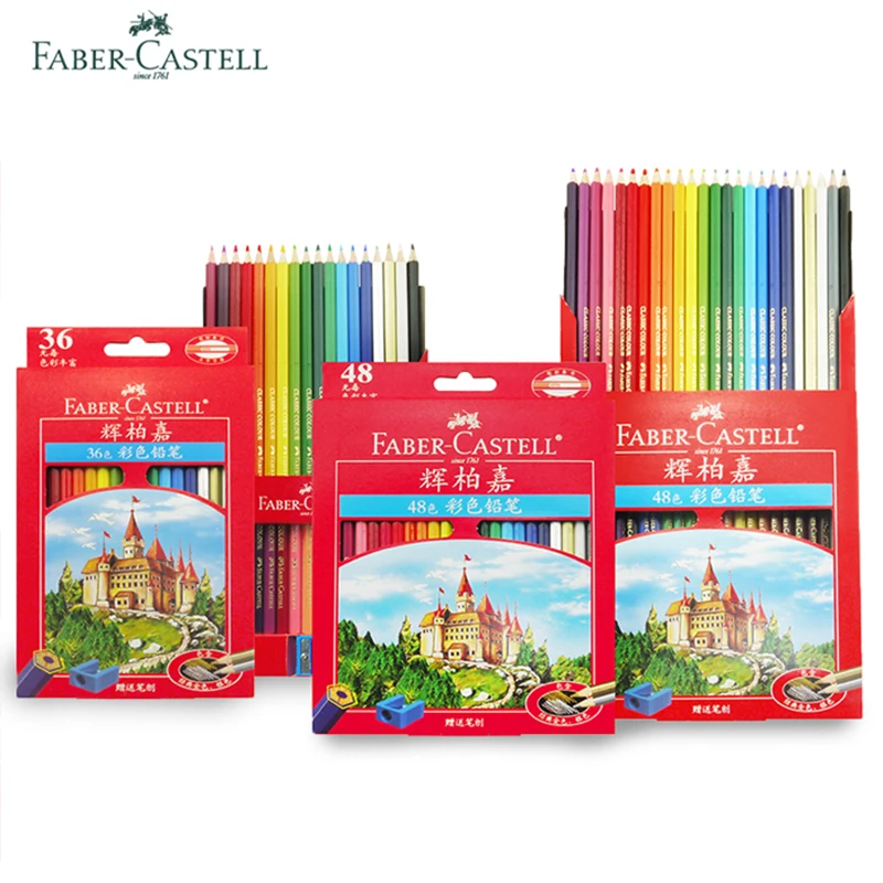 Faber Castell 72/48/36 Buntstifte Set Schüler Anfänger handgemalte Graffiti Malerei Kunst bedarf Schul bedarf sicher Image