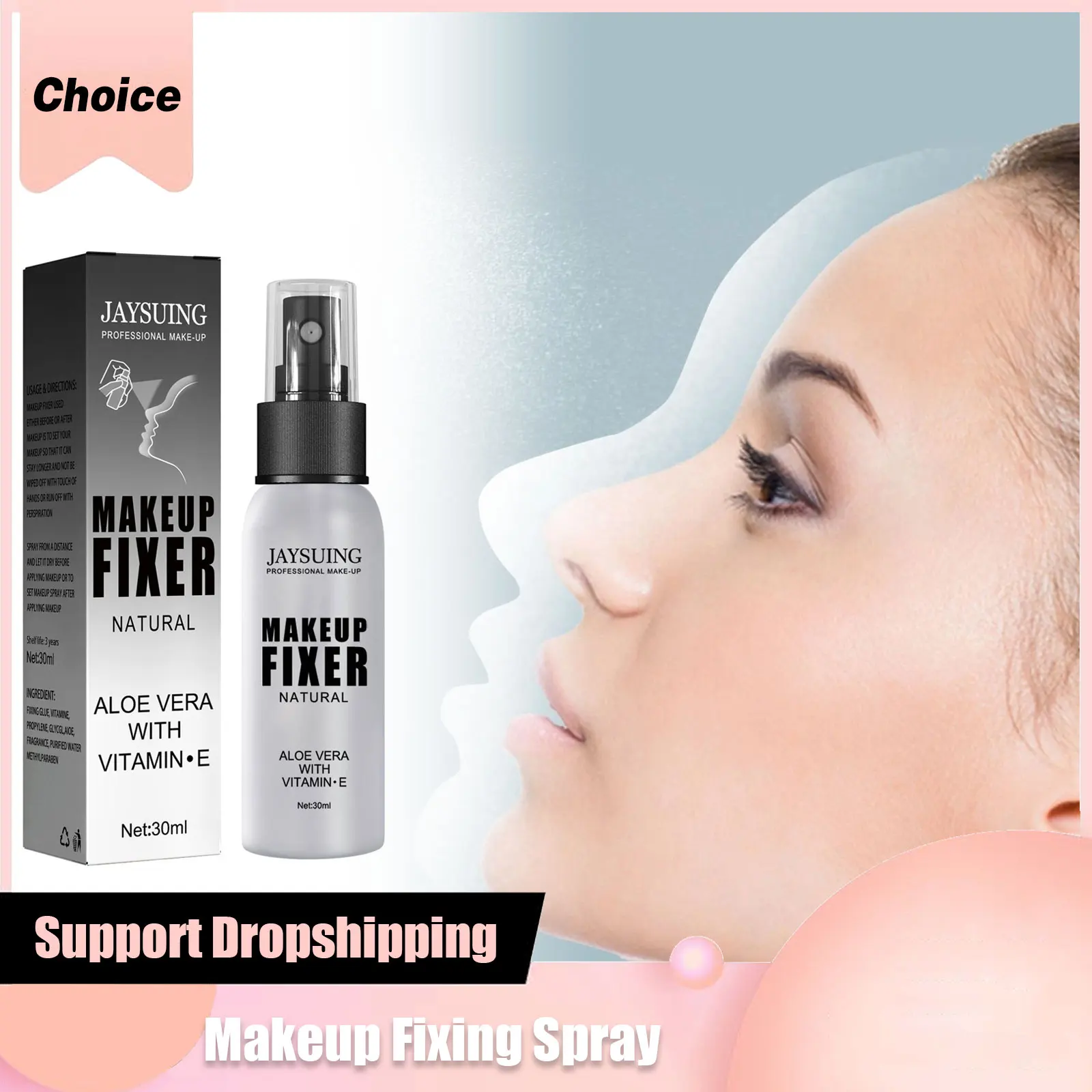 Make-up Fixier spray wasserdicht langlebige natürliche matte erfrischende Öl kontrolle Hydrat Quick Fixer feuchtigkeit spendende Einstellung Spray Image