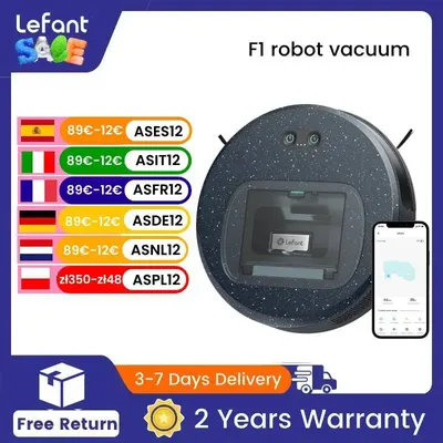 LEFANT M213 Roboter-Staubsauger, 2200 Pa starke Saugkraft, 6D-Kollisionssensor, Alexa/Google, ideal Image