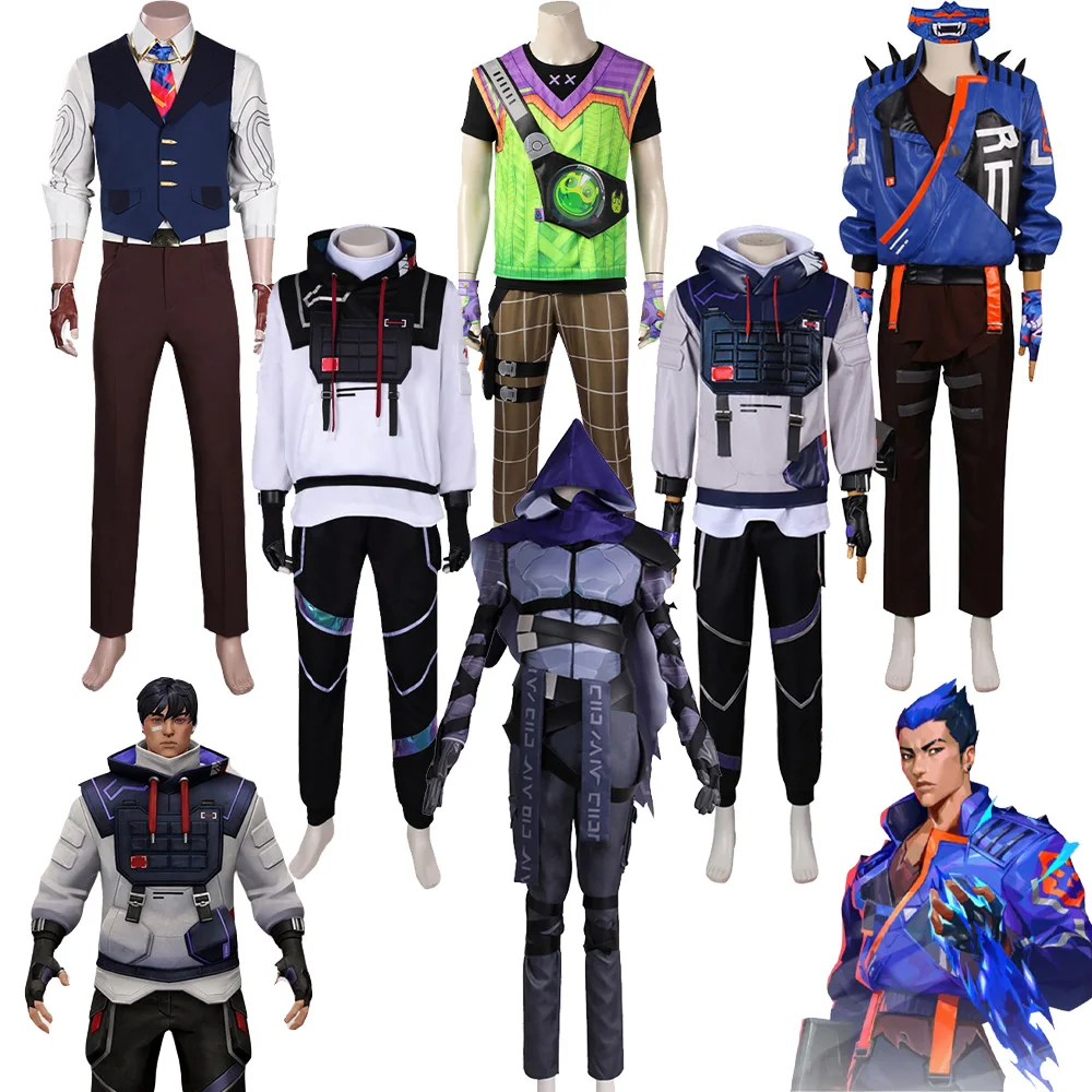 Männlich iso omen yoru gekko phoenix cosplay kostüm spiel valorant jacke weste hose handschuhe erwachsene männer halloween party fantasia anzug Image