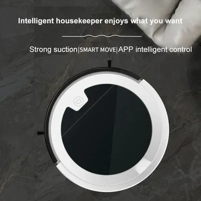 3-in-1-Smart-Kehrroboter für Zuhause, Mini-Kehrmaschine, Kehren und Staubsaugen, kabelloser Image