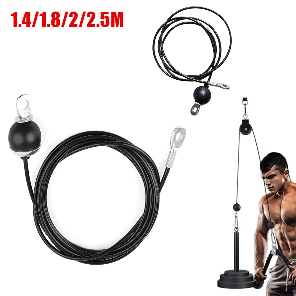 1.4/1.8/2/2,5 m Stahldraht seil DIY Hochleistungs-Multi-Gym-Kabel Fitness-Riemens cheibe Heim-Fitness-Trainings geräte Zubehör