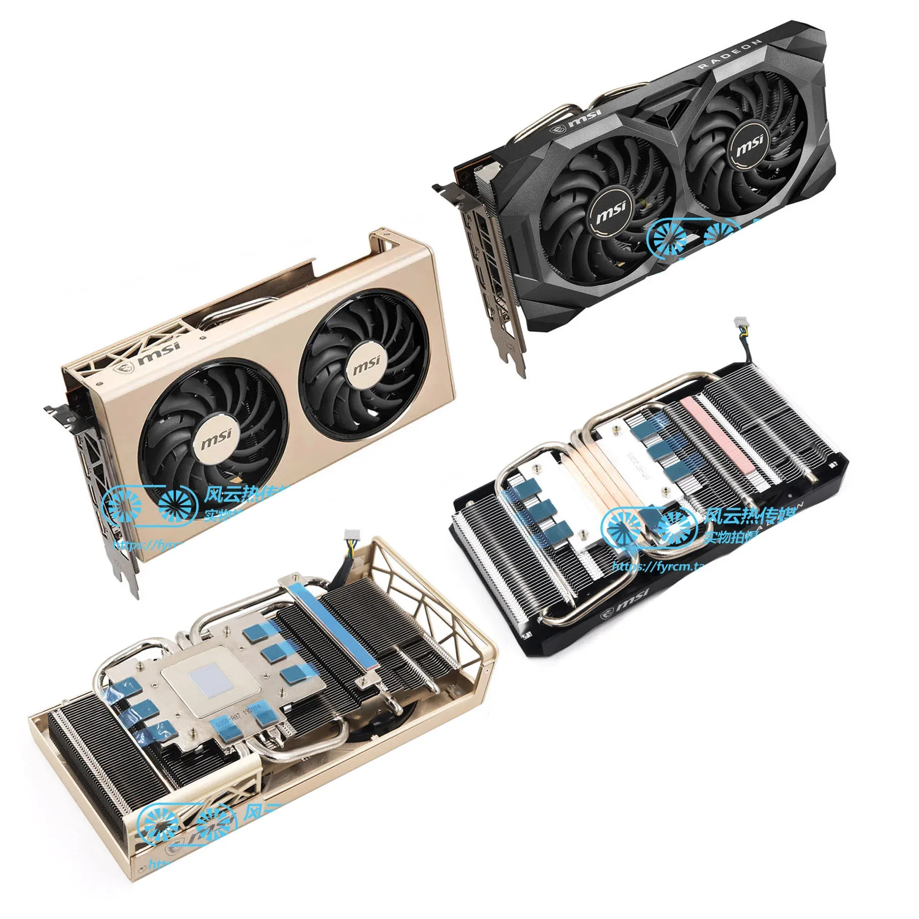 Msi gpu Kühler für rx5600xt 5700 5700xt evoke/mech Grafikkarte Kühlkörper 54mm Loch abstand Image