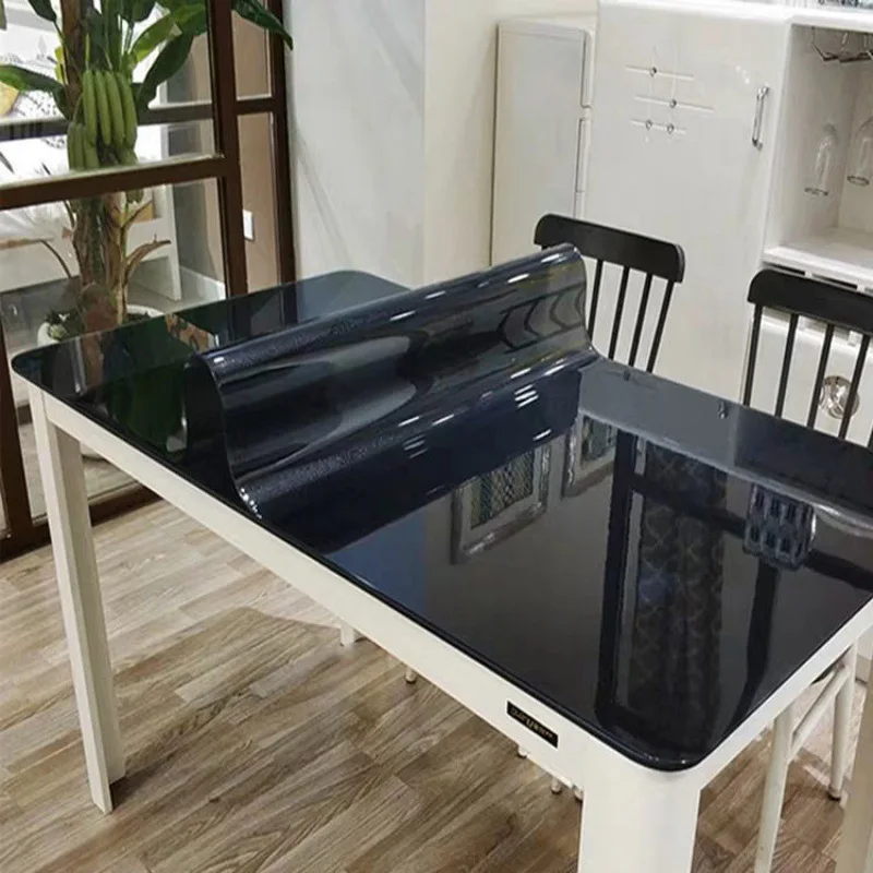 2022 PVC Wasserdichte Tischdecke Weichen Glas Öl-proof Wischen-Freies Tischdecke Tisch Matte Frosted Tischdecke Kristall Platte 1,0mm Image