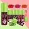 6-farbiges Aloe Vera flüssiges Lippenstift-Set, Farbwechsel, Lipgloss, langlebig, feuchtigkeitsspendend, Lippentönung, Schönheit, koreanische Kosmetik, Make-up-Tool