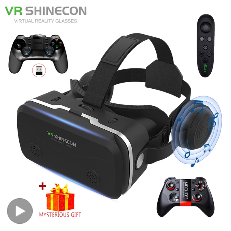 Virtual Reality VR Brille 3D Headset Geräte Viar Helm Brille Linsen Smart Für Smartphones Telefon Mobile Kopfhörer Realidade Image