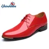 Fuqiao große Größe 48 einfache klassische Männer Luxus Business Schuhe Derby Gentleman ehrenwerte Oxford Herren Schuhe rot weiß Männer Wohnungen