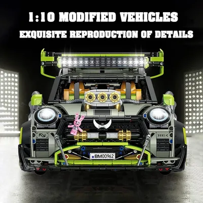 Maßstab 1:10 Sportcar Modifizierte Fahrzeuge Modell Bausteine Technische BMMINI Ziegel Auto High Tech Montage Set Kinder Spielzeug Für Geschenk Image