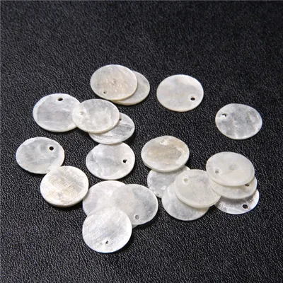 10-40mm Matte Transparent Perle Scheibe Shell Runde Natürliche Mutter der Perle Shell Perlen Münze