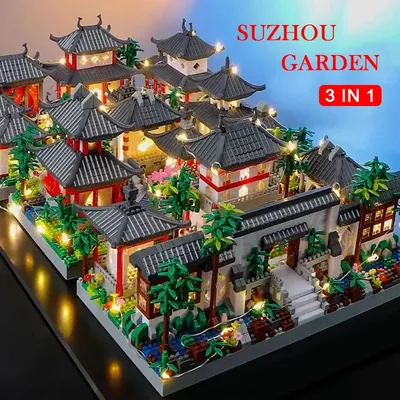 Chinesisches Suzhou Garden Micro Mini 2100-teiliges Bausteine-Set, Sammlermodelle klassischer Image