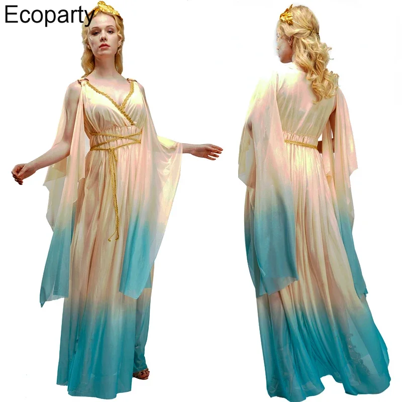 Neue griechische Göttin Kleid Kostüm Halloween Party Cosplay erwachsene Frauen griechische Prinzessin Kleid Weihnachts kostüm Image