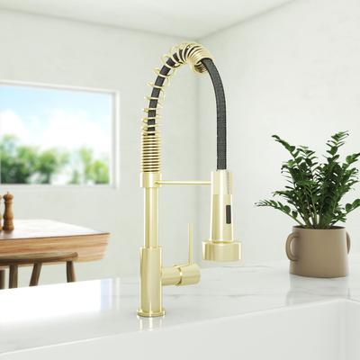 Randolph Morris Kitchen Faucet With Pull Down Spring Spout and Pot Filler RMTB086-BB