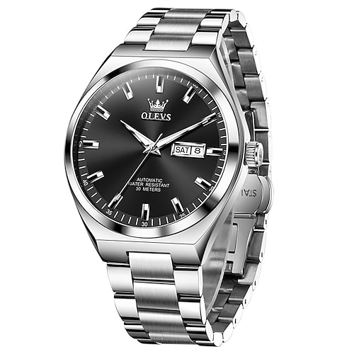 Neue Olevs Olevs Marke Geschäfts Herren Stahlband Uhr dekorierte leuchtende Kalender Wochenanzeige Multifunktionale Freizeit Quarz Uhr wasserdichte Sport vielseitige Herren Armbanduhr