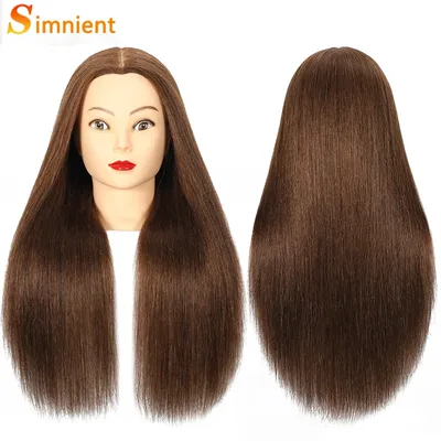 100% Real Human Hair Doll Head For Hairstyle Professional Training Head Kit Mannequin Head Styling