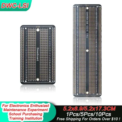 1/5/10Pcs 5.2x8.9/5.2x17.3cm Standard Permanent Solder Breadboard PCB Board Prototype Board DIY