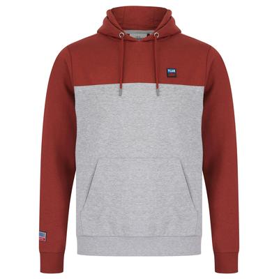Hoodies / Sweatshirts Tremonti Colour-Block Brushback Fleece Pullover Hoodie in Spiced Apple / L - Tokyo Laundry