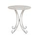 Beliani Modern Outdoor Garden Bistro Table Grey Round Tabletop Metal Cilento