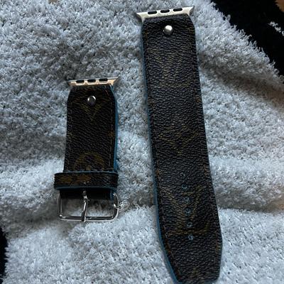 Louis Vuitton Accessories | Lv Watch Band Fits Wrist 7.25-8.25in Apple Watch 44mm 45mm 49mm | Color: Blue/Brown | Size: Os