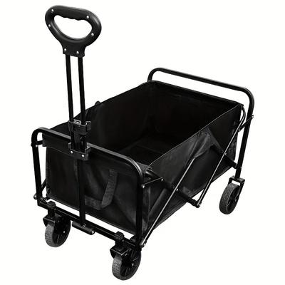 TEMU Camping Cart Camp Trailer Outdoor Folding Oversized Camping Cart Trolley Picnic Cart