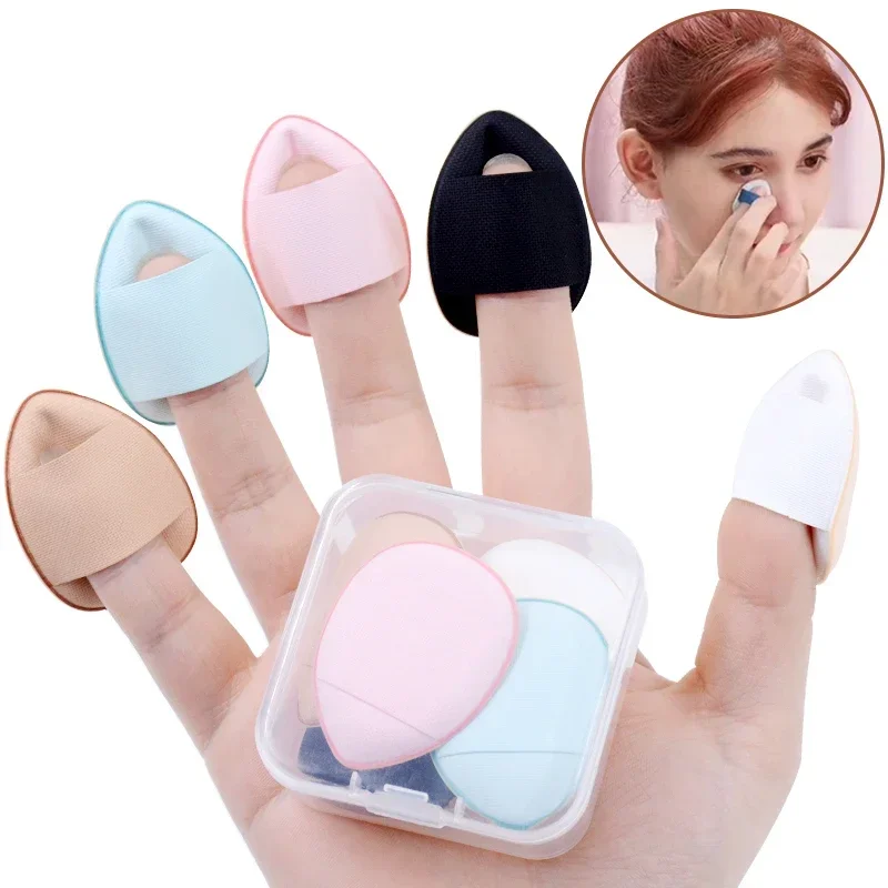 5/10pcs Mini Finger Puff Foundation kleines Luftkissen Puder Schwamm Gesicht Concealer BB Creme Kosmetik Applikator Make-up-Tools Image