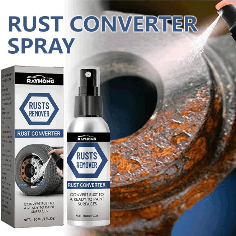 Rostumwandler-Spray für Autofelgen, Rostentferner und Renovierungsschmiermittel für Metall, Eisen, Chrom und Bremsscheiben Image