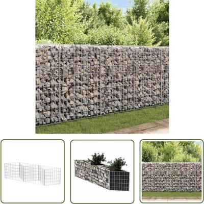 The Living Store Gabionenkorb Pflanzkasten Gemüse-Hochbeet Stahl 120×30×50 cm - Gabionenkorb Image