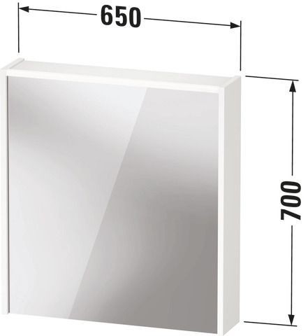 Duravit D-Code Spiegelschrank mit LED Beleuchtung 1 Tür, Türanschlag links DC7105L22220000 Image