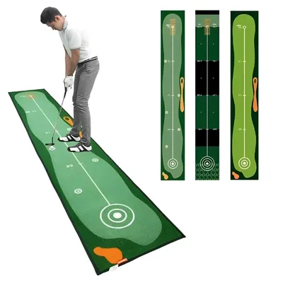 Golf Carpet Putting Mat Indoor Outdoor Training Putting Practice Golf Green Fairway Pad Washable