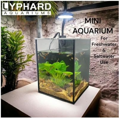 TEMU Mini Aquarium Set Fish Tank Shrimp Tank Snails Tank Planted Tank 1.19 Gallon Aquarium Kit, Small Desktop Fish Tank For Small Aquatic Pets For Beginner