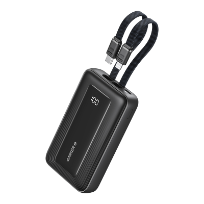 Anker Zolo Powerbank (10.000mAh, integriertes USB-C undLightning-Kabel) Image