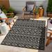 Sunshine Gc Har2020 Anthracite 7 Ft. 10 In. X 10 Ft. 3 In. Indoor Outdoor Area Rug Anthracite Polyester Polypropylene