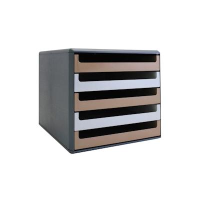 M&M Schubladenbox karamell, vanille 30057677BE, DIN A4 mit 5 Schubladen Image