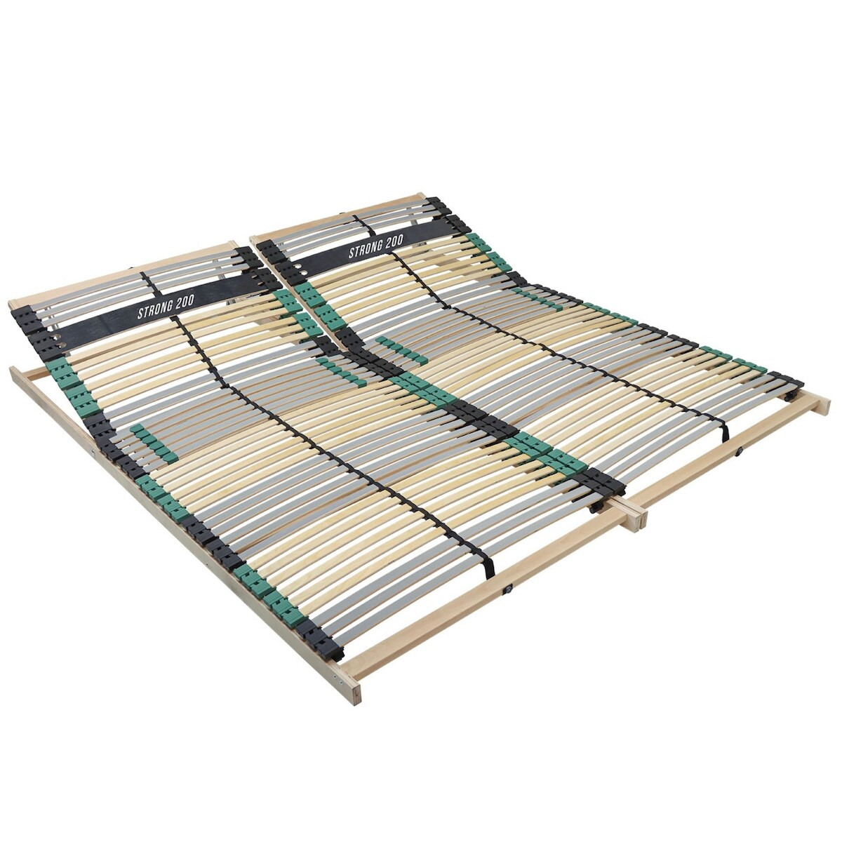 Sleepneo Extra stabiler Premium Lattenrost 160x200, bis 200Kg belastbar, Kopfteil verstellbar, 42 Latten,2x 7 Zonen Lattenrost 80x200, Made in Germany Image
