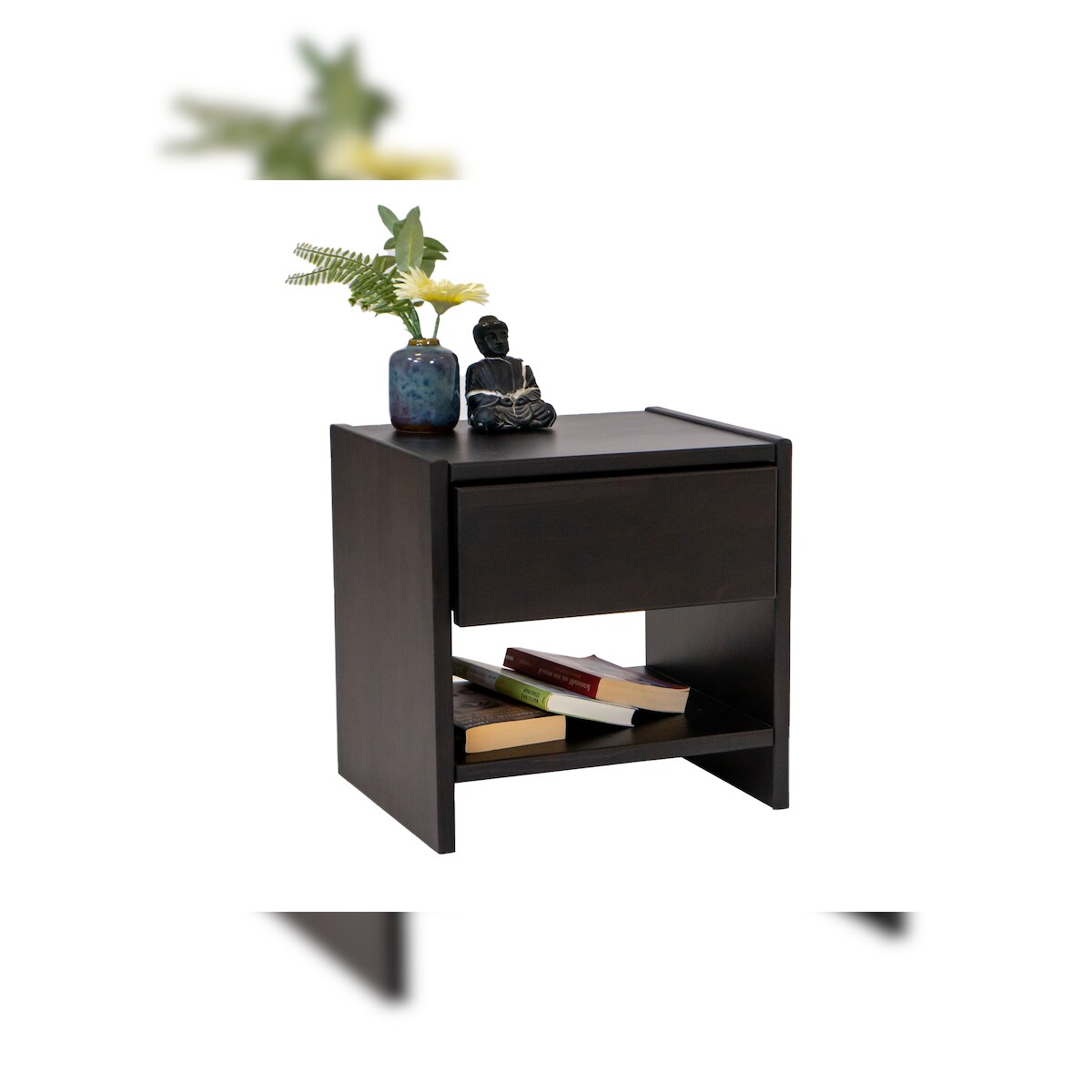 Möbelliebling Nachttisch Holz Nachtkonsole Buche wenge 40 x 33 cm CAMPINO Image