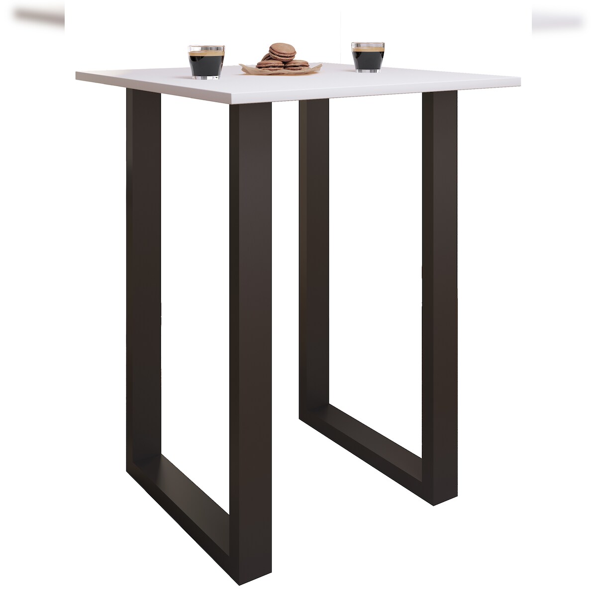 VCM Bartisch Xona Schwarz / Weiß H. 102 x B. 80 x T. 50 cm Image