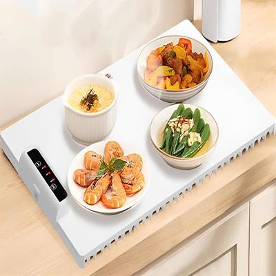 Food Warmer Mat Adjustable Food Warmer Silicone Electric Heating Tray for Food Full Surface Heating Nano-Material Silicone Heating Tray Roll Up