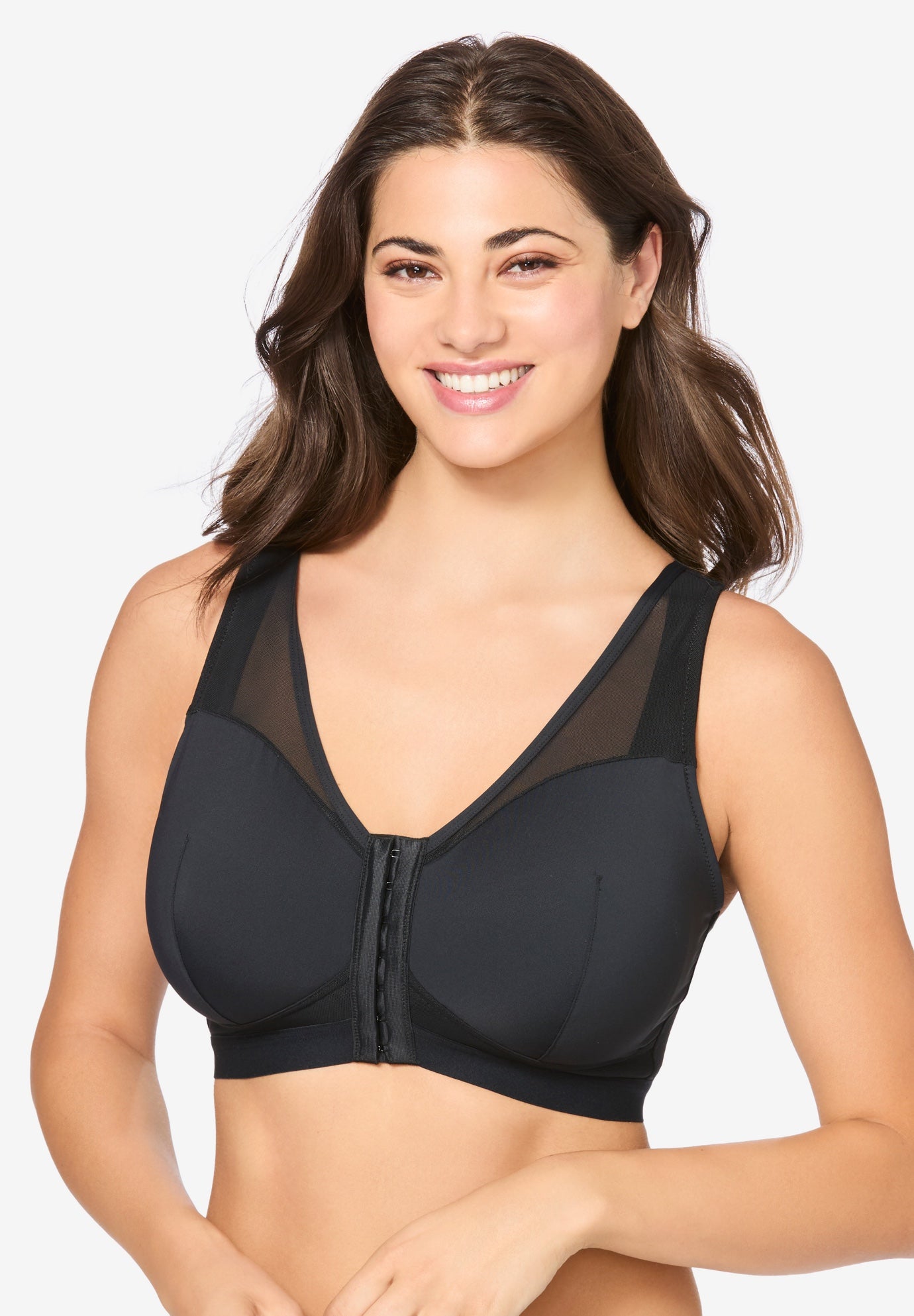 Plus Size Women's The Harper Bra by Leading Lady in Black (Size 50 F/G/H)