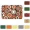 Retro Orange Brown Circle Geometric Pattern Door Floor Kitchen Bath Mat Anti-Slip Outdoor Doormat